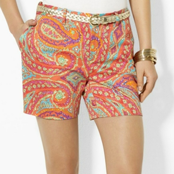 Lauren Ralph Lauren Pants - 🎉SALE🎉Ralph Lauren Bright Colored Paisley Shorts